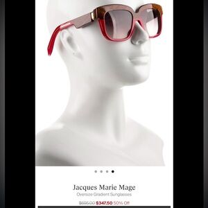 JACQUES MARIE MAGE RARE Red & Burlwood Sunglasses
